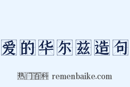 爱的华尔兹造句是什么意思的图片